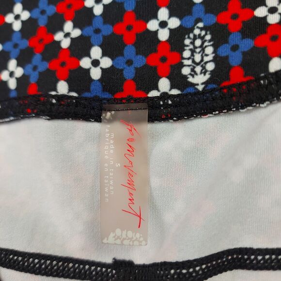 Free People Movement Shorts Womens Small Black Combo Odessa Print High Waist Gym - Picture 7 of 10